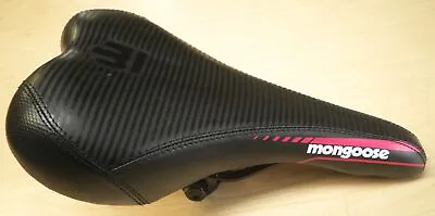 Mongoose Black/white/dark Pink Bicycle Saddle/seat Bike Parts 504 • $19.99