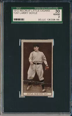 1912 T207 Recruit Little Cigars - Larry Doyle - Sgc 30 Gd 2 (svsc)  • $79.99