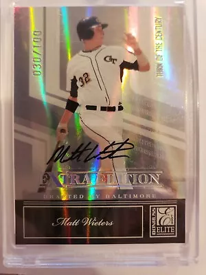 2007 DONRUSS ELITE DIE-CUT MATT WIETERS #120 AUTOGRAPHED RC Rookie #30 Of 100  • $10