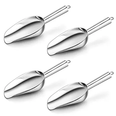 3 Ounce Mini Ice Scoop Stainless Steel 4piece Multipurpose Small Food Scoop For  • $21.55