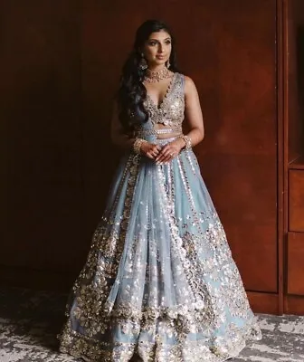 New Designer Lehenga Choli Lengha Indian Wedding Party Pakistani Wear Bollywood • $117.81