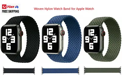 $4 • Buy Apple Watch Band Series SE 8 7 6 5 4 3 IWatch Band Nylon Strap 38 40 41 42 44 45