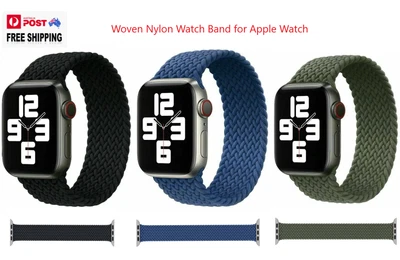 $4 • Buy Apple Watch Band Series SE 8 7 6 5 4 3 IWatch Band Nylon Strap 38 40 41 42 44 45