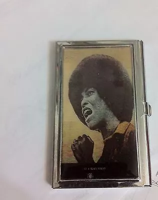 Retro Angela Davis Black Power Business Credit Metro Card Holder I.D. Case • $19.99