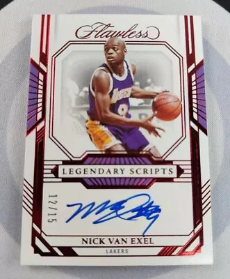 Nick Van Exel 2022-23 Panini Flawless 12/15 Legendary Scripts Auto #LS-NVE • $45.01