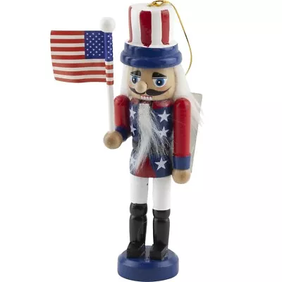 Kurt Adler Nutcracker American USA Flag Christmas Ornament Red White Blue • $11.95