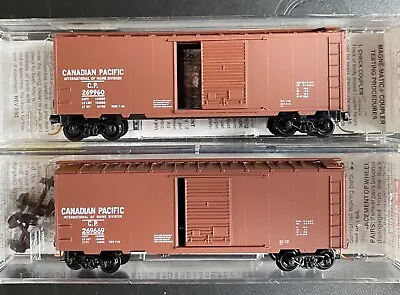 N Scale Micro-trains Canadian Pacific Box Cars Set/2 20136 #269960 񁵥 • $28.95