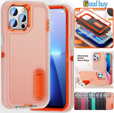 $10.99 • Buy For IPhone 15 14 13 12 Pro Max XS XR 8 7 Plus Case Shockproof Tough Stand Cover