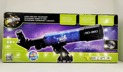 £34.08 • Buy Edu Science Land & Sky T-360 Purple Tabletop Refractor Telescope!!