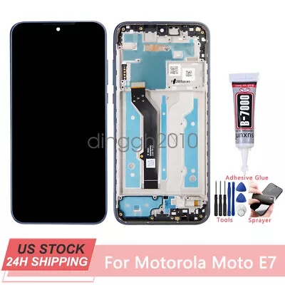 OEM LCD Touch Screen Assembly For Motorola Moto E7 2020 XT2052 XT2052-6 Replace • $26.09