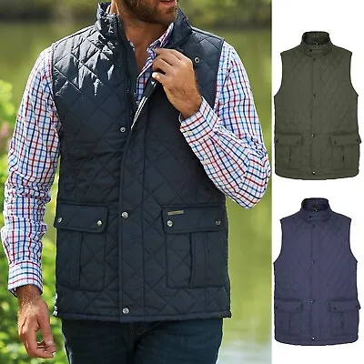 Mens Champion Ashby Diamond Quilted Gilet Multipocket Padded Bodywarmer • £24.99
