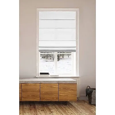 30 X64  Cordless Light Filtering Roman Shade White - Lumi Home Furnishings • $19.99