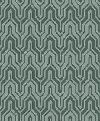 Wallpaper Design Wallpaper Modern Retro 60s Shimmer Jade Brass • £30.09