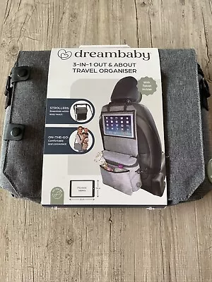 Travel 3-1 Dreambaby Car Seat Pram Storage Bag Tablet Holder Grey • £10