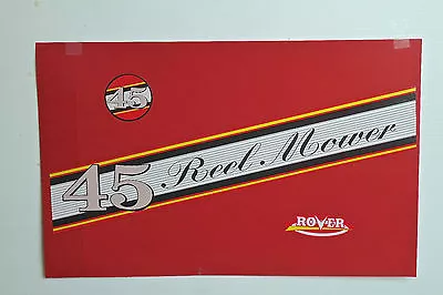 Rover-Scott Bonnar Model 45 Vintage Mower Red & Yellow Decals • $20