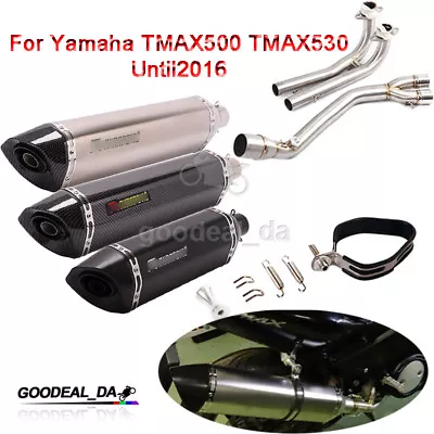 Full Exhaust System Header Pipe Slip 570mm Muffler Tube For Yamaha T-MAX 530 500 • $238.68