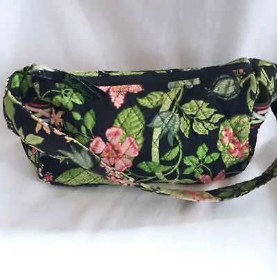 Vera Bradley Maggie Botanica Womens Tote Pocketbook Black Handbag • $24.47