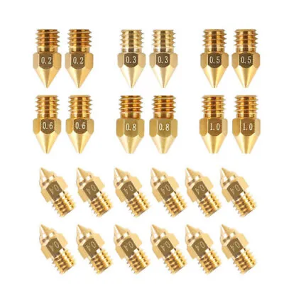 24X Creality MK8 Nozzles Kit High Quality Brass Nozzles For Ender-3/Ender-5/CR10 • $8.99