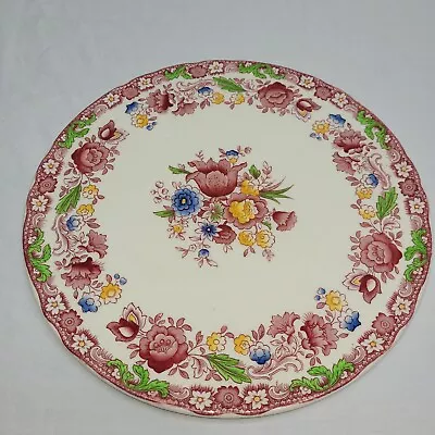 Johnson Bros England Dorchester 12 Inch Cake Platter Floral Wall Mosaic • $45