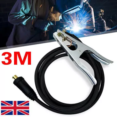 3M Earth Clamp Cable ARC MIG TIG Welders Groud Welding Wire 300A 10-25 Plug UK • £10.85