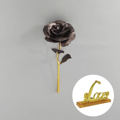 $5.68 • Buy Valentine's Day Gift 24K Foil Plated Roses Artifical Flowers Wedding Decor