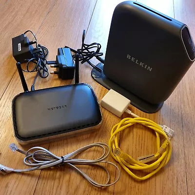 £9.99 • Buy Belkin Wireless Play Modem Router ADSL F7D4402 & Netgear DGN2000