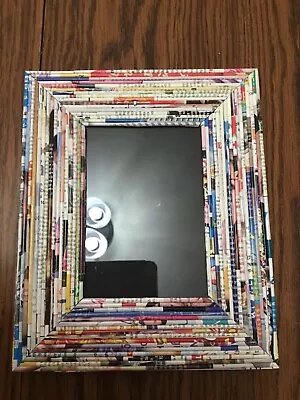 Unusual Frame Made Of Rolled Magazine Pages Holds A 4-1/4 X 6-1/4 Photo • $21.99