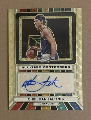 2022-23 Contenders Optic All-time Auto Gold Vinyl 1/1 Christian Laettner Jf • $399.99