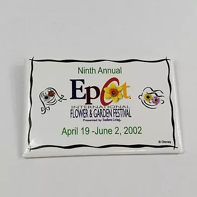 Disney World Epcot 2002 Button Pin International Flower & Garden Festival 9th • $7.99