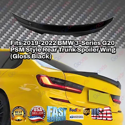 Fits 2019-2022 BMW 3-Series G20 330i M340i PSM Style Rear Trunk Spoiler Wing • $130.99