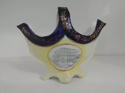 Victorian Souvenir Hermitage Bldg Grand Rapids Michigan MI Basket Vase Germany • $9.99