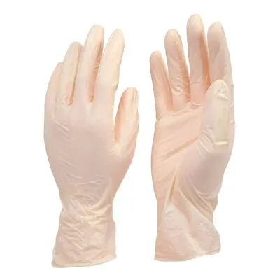 MediChoice Beige Exam Grade Vinyl Disposable Gloves - 3.2 Mil - Box 150 (S M L • $4.99