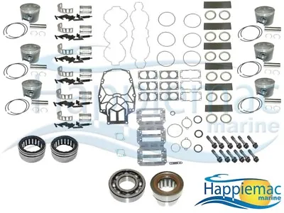 Mercury 3.0L 225 250 HP V6 EFI Carb Powerhead Rebuild Kit Single Roller Bearings • $1567.49