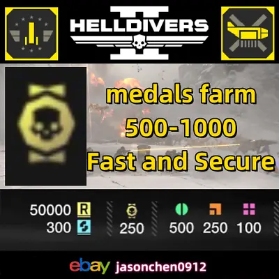 HELLDIVERS 2 Medals Farming Warbond Boost Powerleveling Steam/ps5 • $20