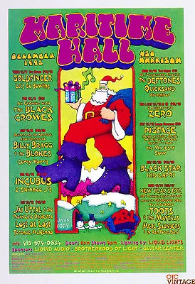 $45 • Buy Maritime Hall Concerts Poster 1998 Dec Deftones Black Crowes