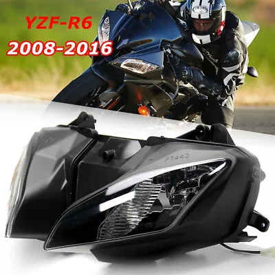 Headlight For Yamaha YZF R6 YZF-R6 2008 2009 2010 2011 2012 2013 2014 2015 2016 • $66.69