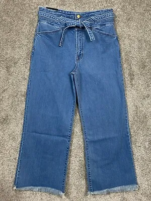 $268 NWT J Brand Woman's Sukey High Rise Crop Wide Leg Jeans Blue 31x27 • $104.99