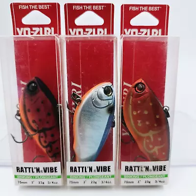 Yo Zuri Rattl'n Vibe 3/4 Oz Sinking 3  Lipless Crankbait Fishing Lure Pick Color • $6.83