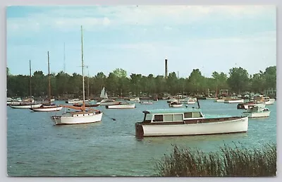 Postcard Washington Park Yacht Basin Michigan City Indiana • $5.09