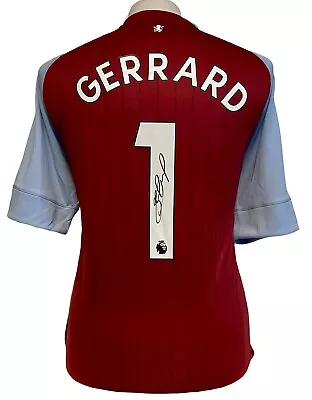 £25 • Buy Steven Gerrard Hand Signed Aston Villa Football Shirt Bid From £25