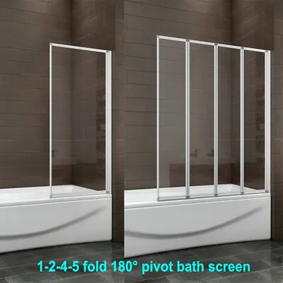£72 • Buy Shower Bath Screen Pivot & Folding Screen Panel Tempered Clear Glass Pivot Door