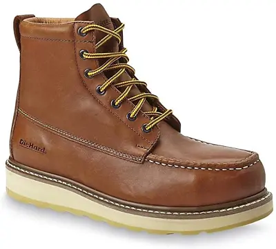 DieHard Men's SureTrack 6  Leather Soft Toe Brown Work Boot 84994 • $84.99
