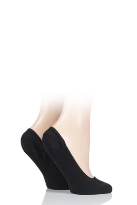 £7.99 • Buy Ladies 2 Pair Elle Bamboo Seamless Shoe Liners With Silicone Heel Grips