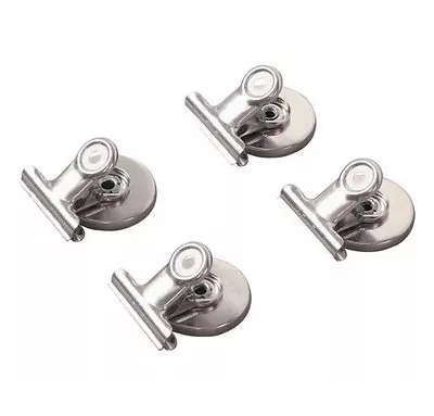 4 PC METAL Strong Magnetic Spring Clips Clamp Set Brand New In Package Magnets • $6.89
