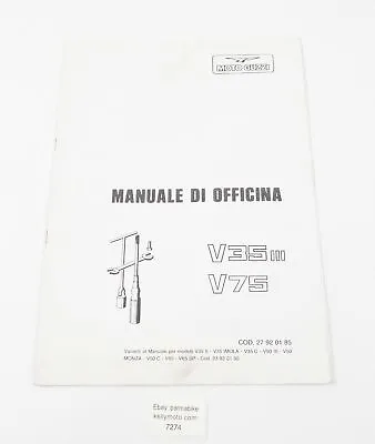 Moto Guzzi V35 Iii/v75 Workshop Manual Repair Book 27920185 • $39