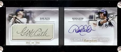 2019 Topps Luminaries Babe Ruth / Derek Jeter Dual Auto 1/1!! Awesome • $50000