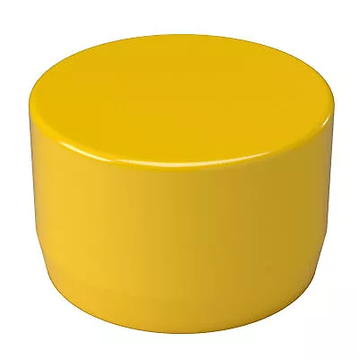 1-1/4  External Flat PVC Cap Yellow (10-PK) FORMUFIT Furniture Grade USA Made • $17.99