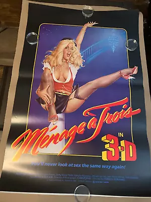 MENAGE A TROIS 3D ORIGINAL ROLLED ADULT X-RATED ONE SHEET POSTER 1984 27 X41  • $20