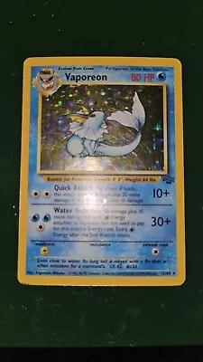 Pokémon TCG Vaporeon Jungle 12/64 Holo Unlimited Holo Rare • $12