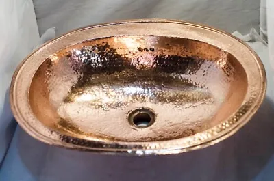 Copper Drop In Sink Hand Hammered Bathroom Morocco Sink 12.5  • $245